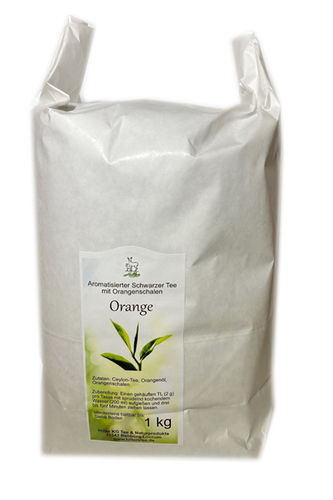 Aromatisierter Schwarztee Orange mit Orangenschalen 1 kg