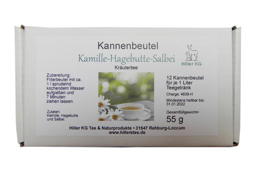 Kannenbtl. Kräutertee Kamille-Hagebutte-Salbei 12 Btl.