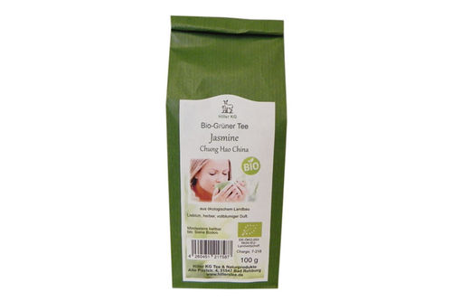 Bio Grüntee Jasmine natürl. arom. mit Jasmineblüten 100 g