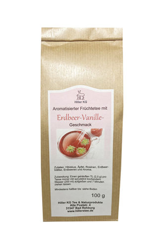 Arom. Früchtetee mit Erdbeer-Vanille-Geschmack 100 g