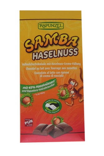 Bio Schokolade Samba Haselnuss 90 g